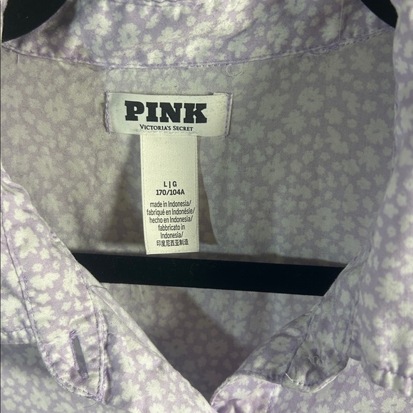 PINK Victoria's Secret Light Purple Button-Down Shirt - Picture 2 of 3